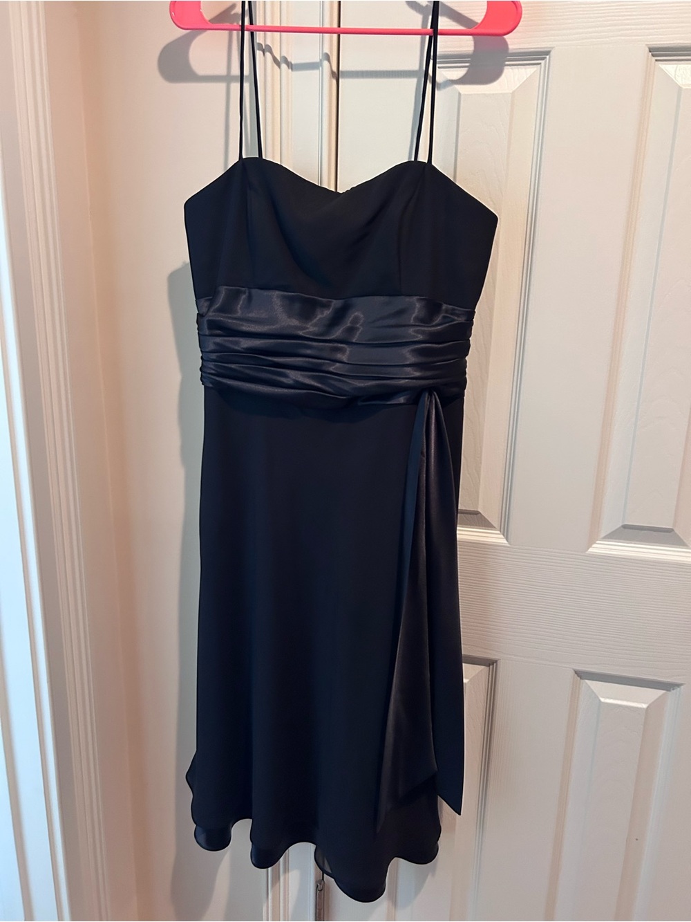 Anny Lee Black Strapless Spaghetti-Strap Cocktail Dress